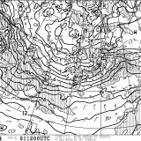 ［FXFE5782］ 極東850hpa気温・風 700hpa上昇流・湿数 500hpa気温 12・24時間予想 初期時刻：2012/01/31 21:00 